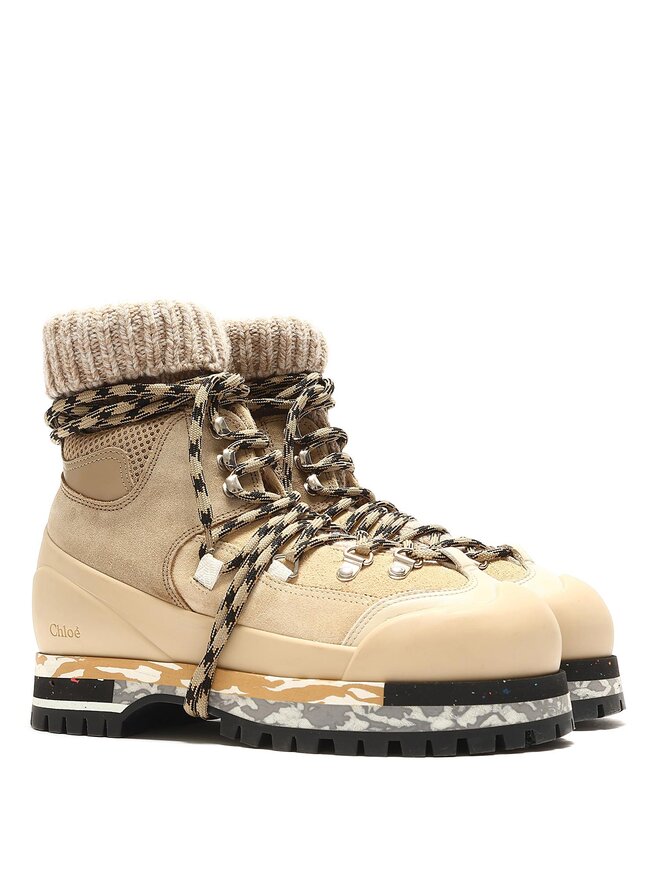 Chloé Nikie Suede Hiking Boots