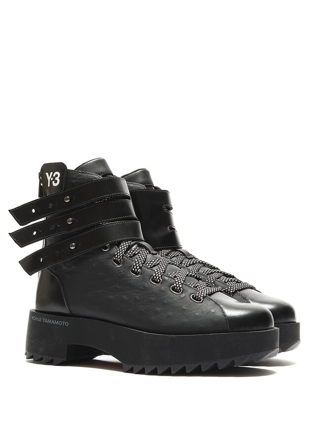 Y-3 Hike Star II Quilted Leather Ankle Boots