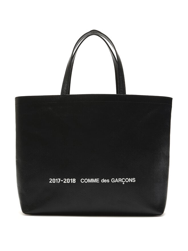 COMME des GARÇONS Black Leather Tote Bag