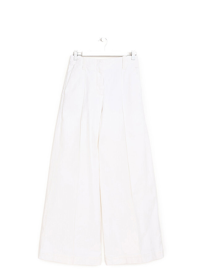 BRUNELLO CUCINELLI Pantalon Tailleur en Coton Blanc