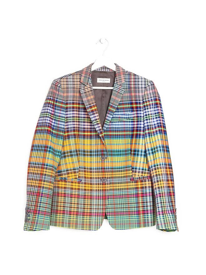 DRIES VAN NOTEN Checkerboard Plaid Blazer