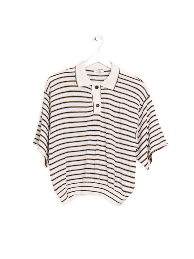 BRUNELLO CUCINELLI Striped Wool-Cashmere Sweater