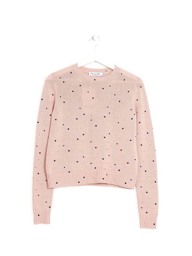 Christian Dior Pull en Cachemire à Pois
