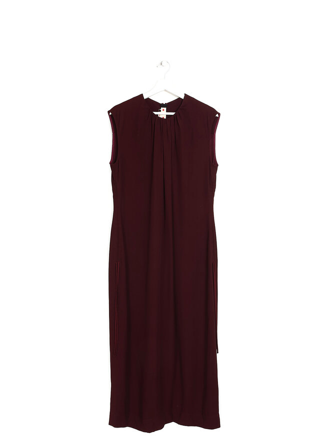 MARNI Robe Midi Sans Manches Bourgogne
