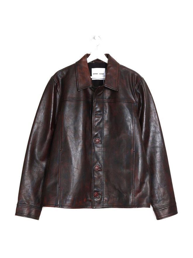 SAMSOE SAMSOE Brown Leather Jacket