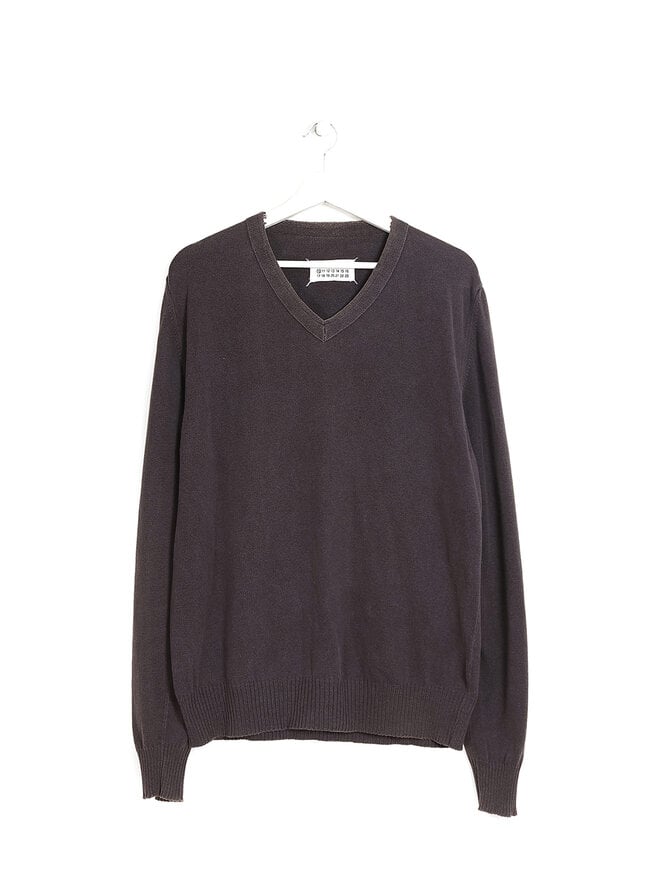 Maison Margiela Chandail à Encolure en V Coton-Lin