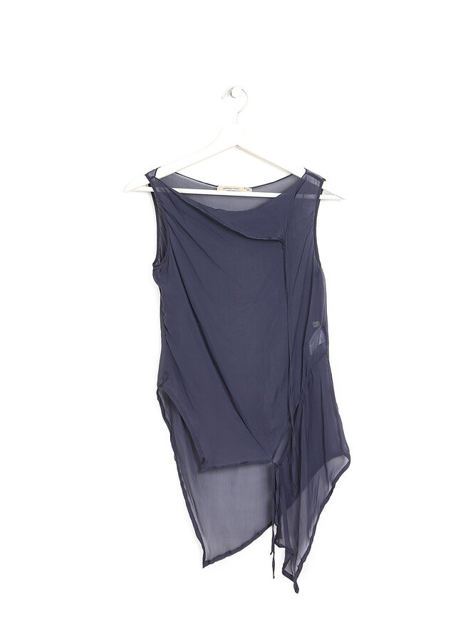 Paloma Wool Haut Sans Manches en Soie Transparente