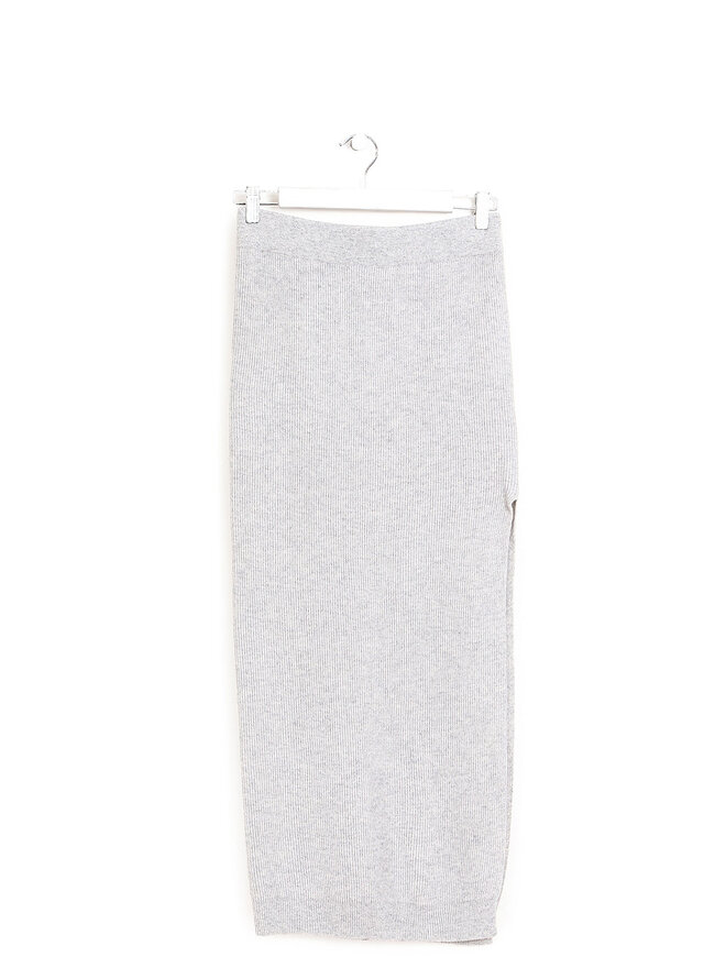 BRUNELLO CUCINELLI Jupe en Laine et Cachemire Gris