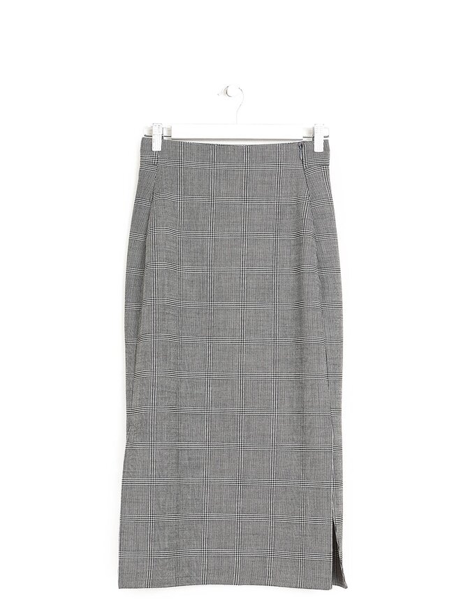Akris Plaid Knee-Length Pencil Skirt