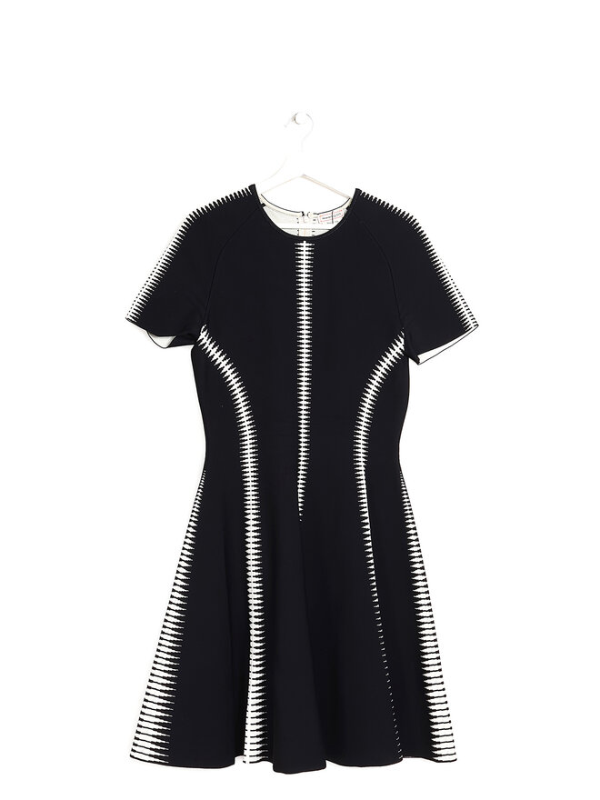 Alexander McQueen Spine Jacquard Midi Dress