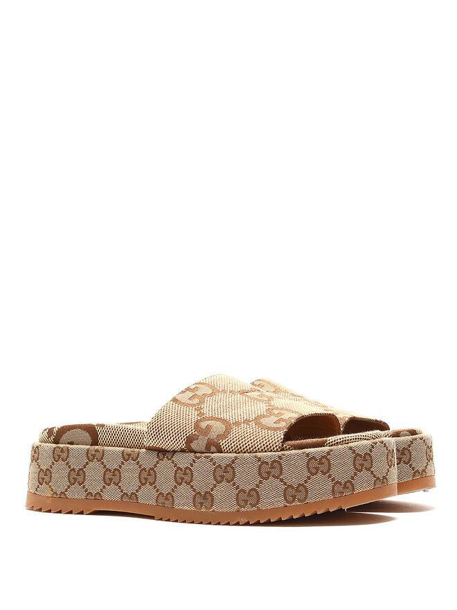 GUCCI Monogram Platform Slides