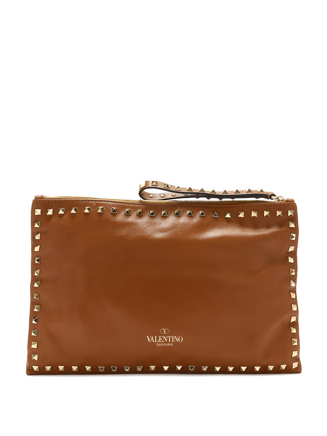 VALENTINO Valentino Rockstud Leather Clutch