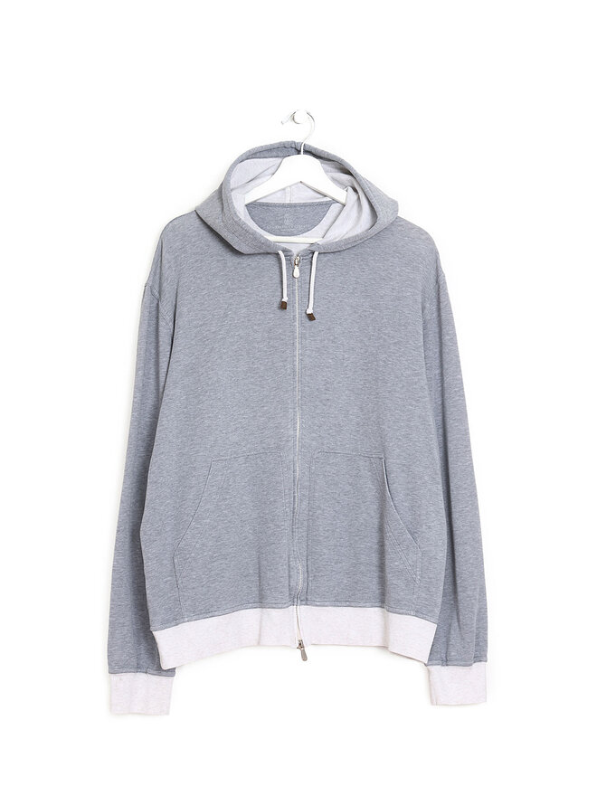 BRUNELLO CUCINELLI Hoodie en Coton Gris