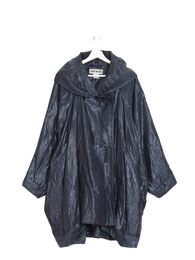 ISSEY MIYAKE Grey Nylon Coat