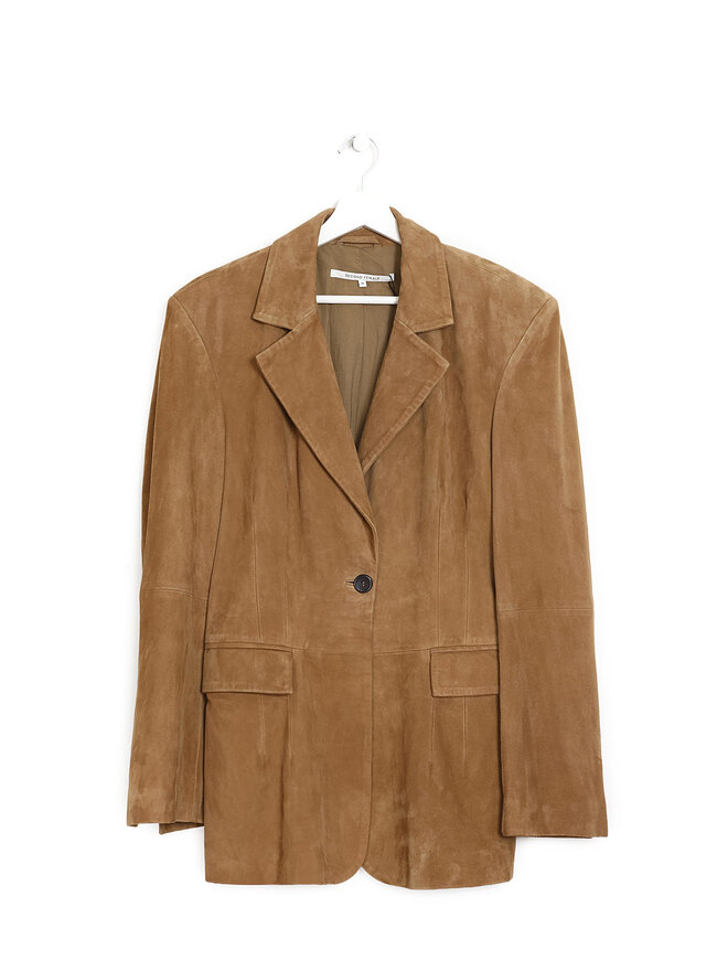 Second Female Blazer Ajusté en Suède