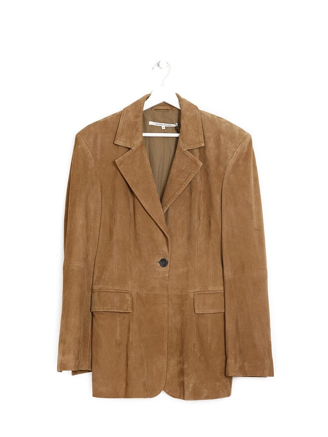 Second Female Suede Fitted Blazer