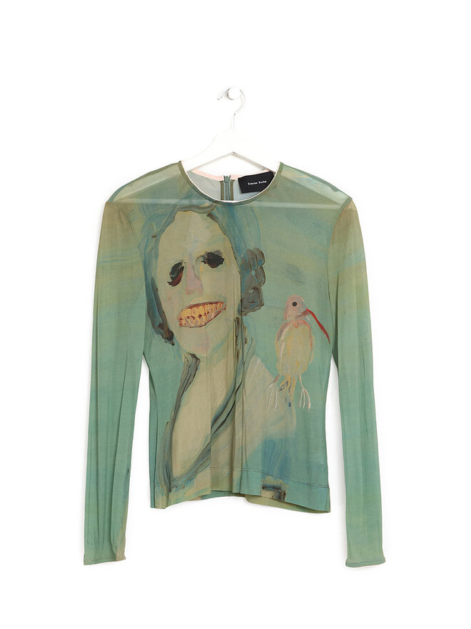 Simone Rocha Graphic Pattern Long Sleeve Top