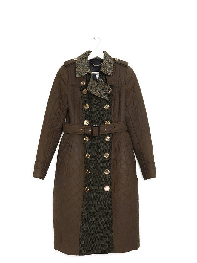 BURBERRY PRORSUM Manteau Mi-Long Matelassé