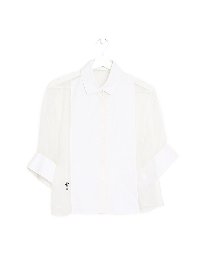 Christian Dior Blouse en soie semi-transparente Christian Dior