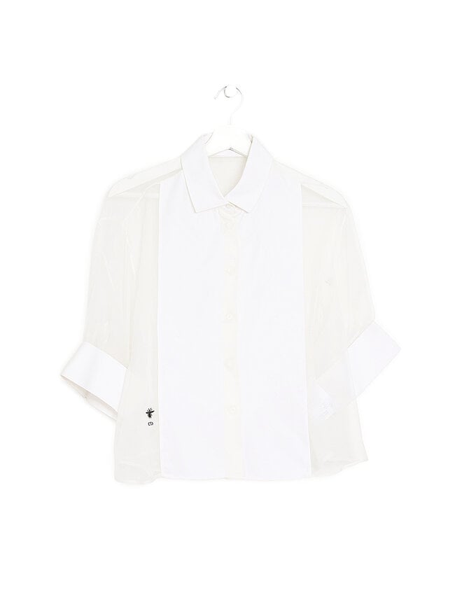 Christian Dior Christian Dior Silk Semi-Sheer Blouse