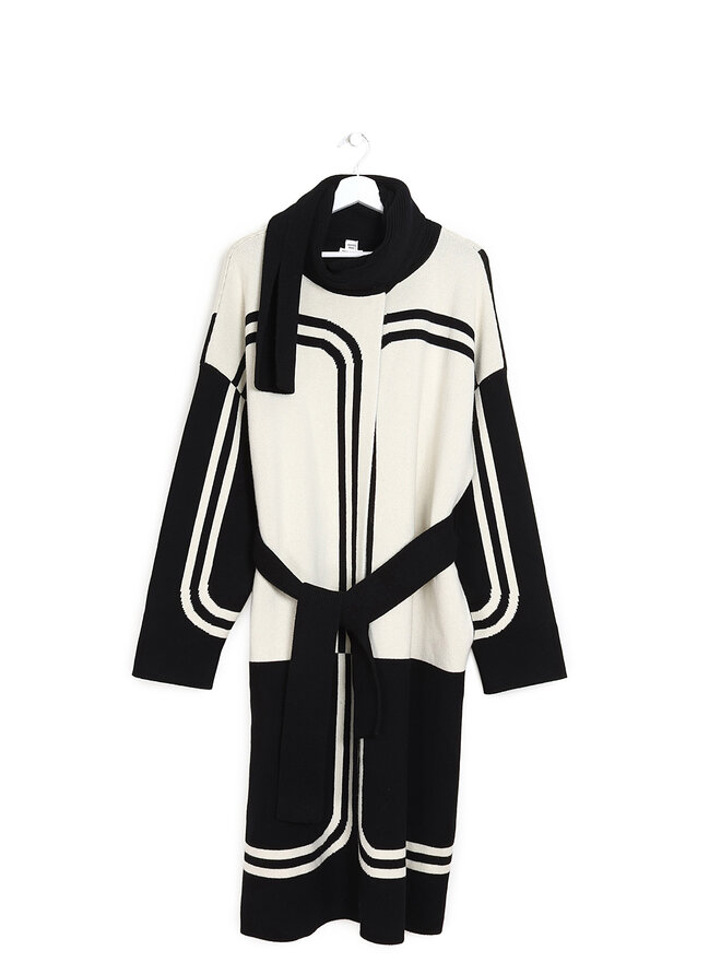 HERMÈS Manteau long en cachemire Brides de Gala