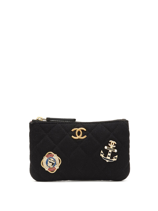 CHANEL Quilted Paris-Hamburg Charms Small O-Case