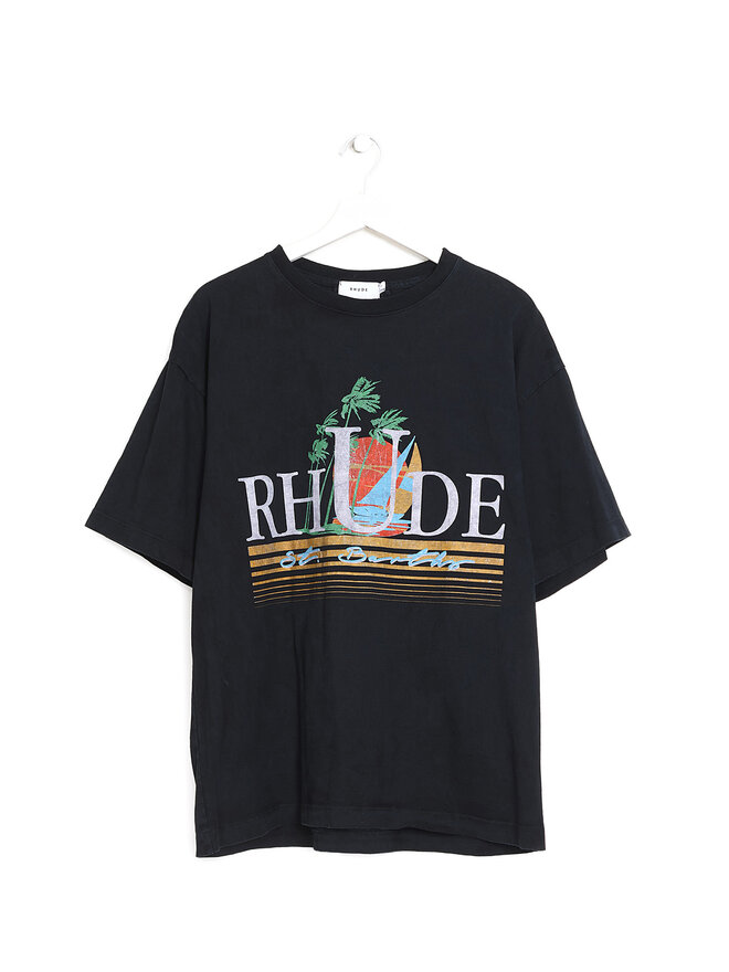 RHUDE T-shirt Graphique Noir