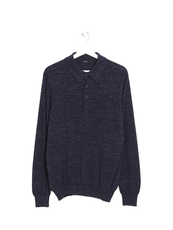 Kiton Polo à manches longues en soie-cachemire-lin
