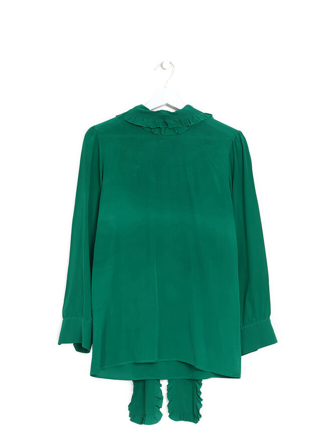 GUCCI Frilled Silk Blouse
