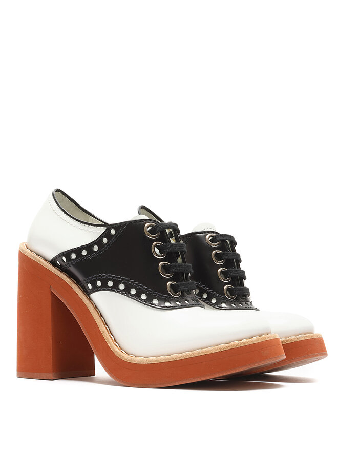 MIU MIU Lace Up 120mm Saddle Pump