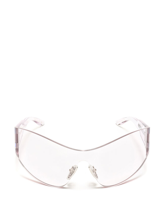 BALENCIAGA Lunettes de soleil en métal argenté