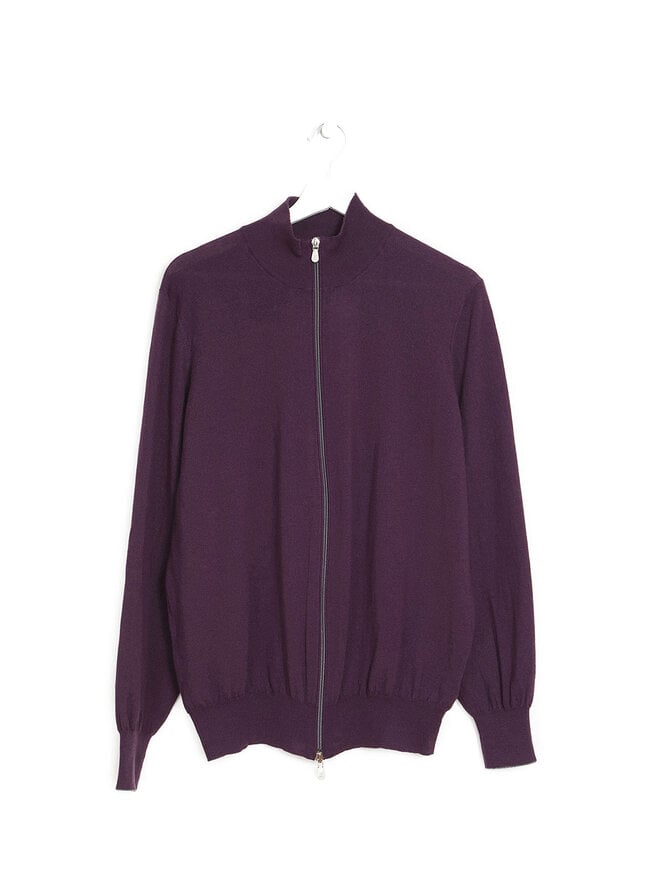 BRUNELLO CUCINELLI Zip-Up Virgin Wool Cashmere Sweater