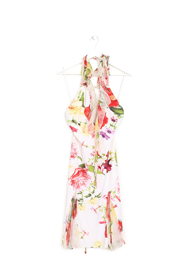 Roberto Cavalli Robe sans manches à motif floral