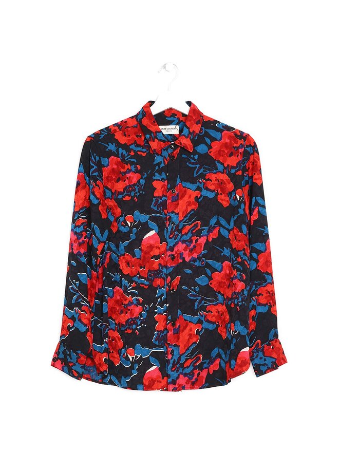 SAINT LAURENT Veste en Soie Florale