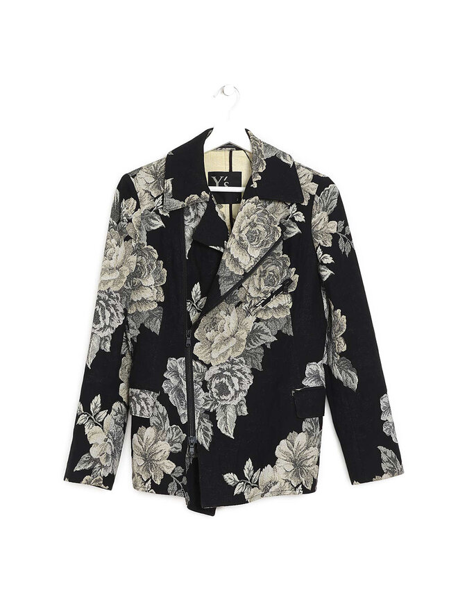 Y's Veste en Coton à Motif Floral