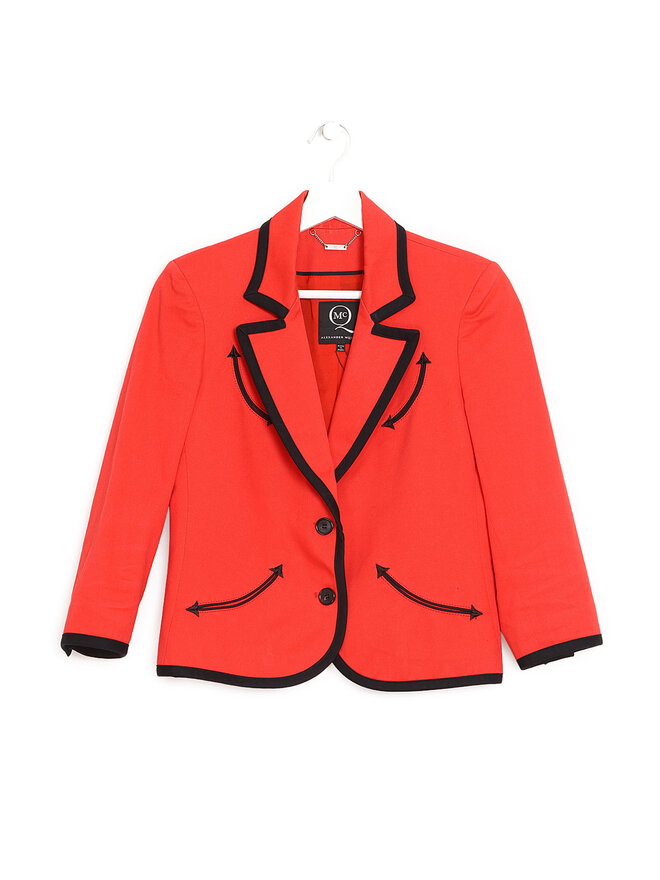 McQ Alexander McQueen Veston en coton rouge