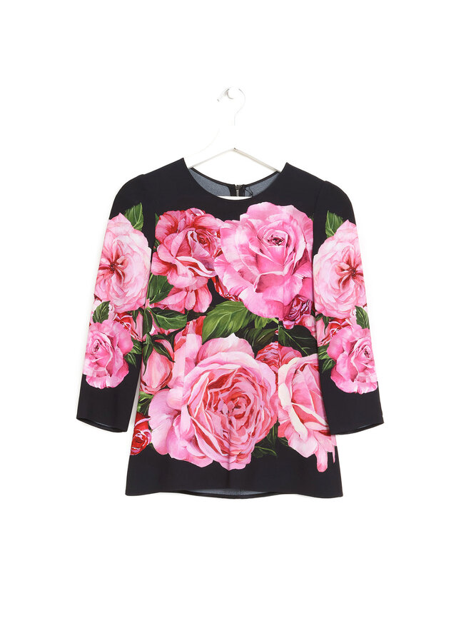 Dolce & Gabbana Floral Long Sleeve Top