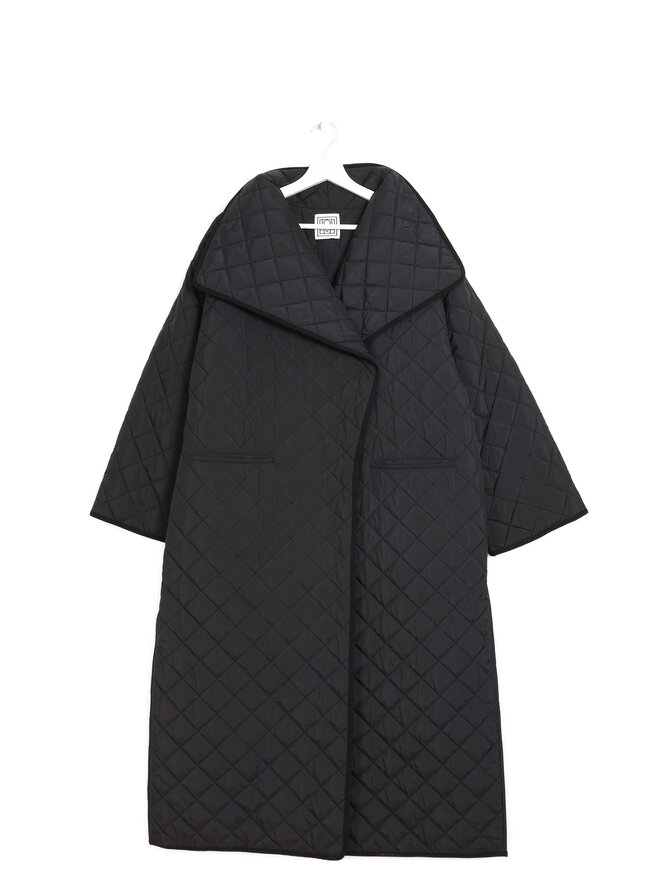 TOTEME Quilted Black Coat