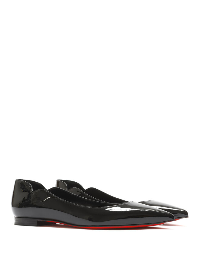 Christian Louboutin Patent Leather Pointed-Toe Flats