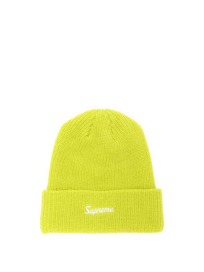 Supreme Bonnet en Tricot Vert Néon