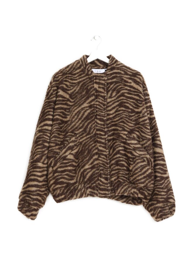 IRO Animal Print Cropped Jacket