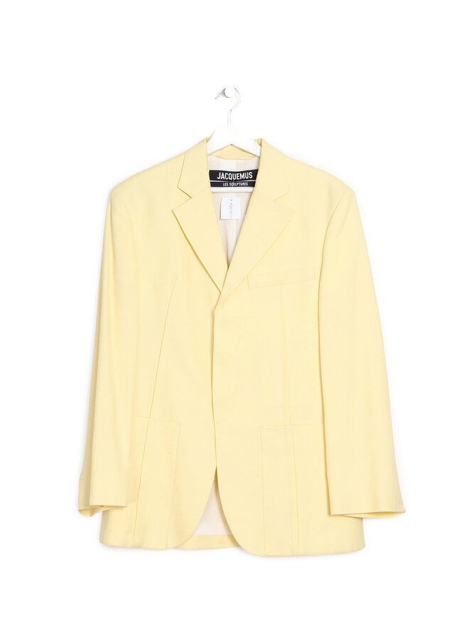 JACQUEMUS Veston Jaune à Trois Boutons