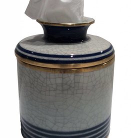 Blue Line Tissue Jar