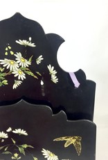 Vintage Paper Mache Floral Letter Keeper