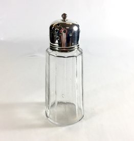 Vintage English Glass Sugar Shaker Petite Ribbed