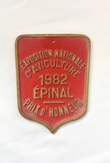 Vintage Small Agricultural Medal - Red Shield, 1982