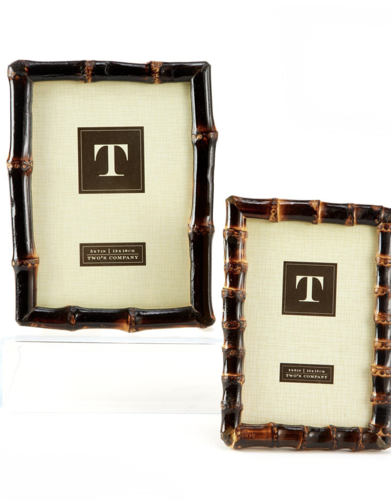 twos company Stained Bamboo Photo Frame 5" x 7"