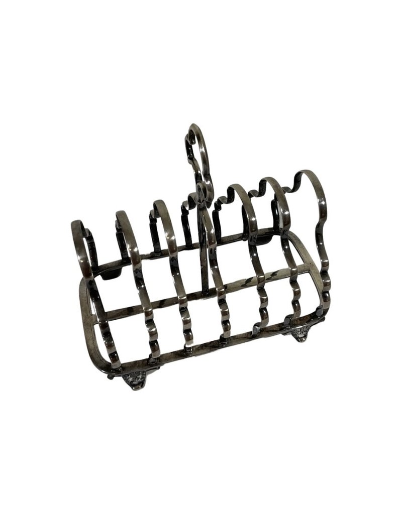 Vintage Scalloped Silver Plate Toast Rack