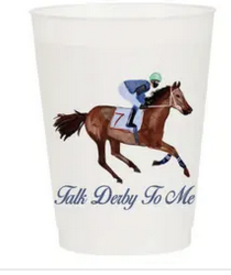 sip hip hooray Talk Derby to me Frosted Cups Set of 6