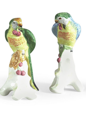 Pair of Parrots with Wild Cherries